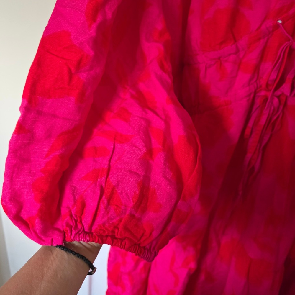 Kate Spade New York Target Pink Red Floral V-Neck Midi Dress 3X NWT Soft Girl - Picture 5 of 9